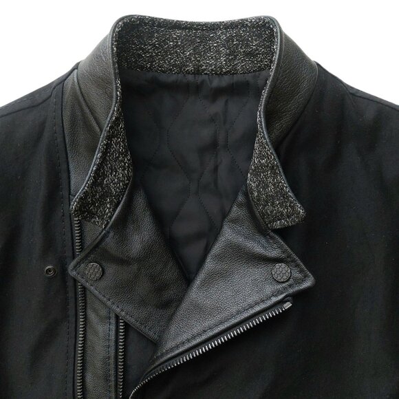 (SOLD) Balenciaga Fall 2012 Black and Gray Paneled Biker Leather Jacket - Picture 9 of 16